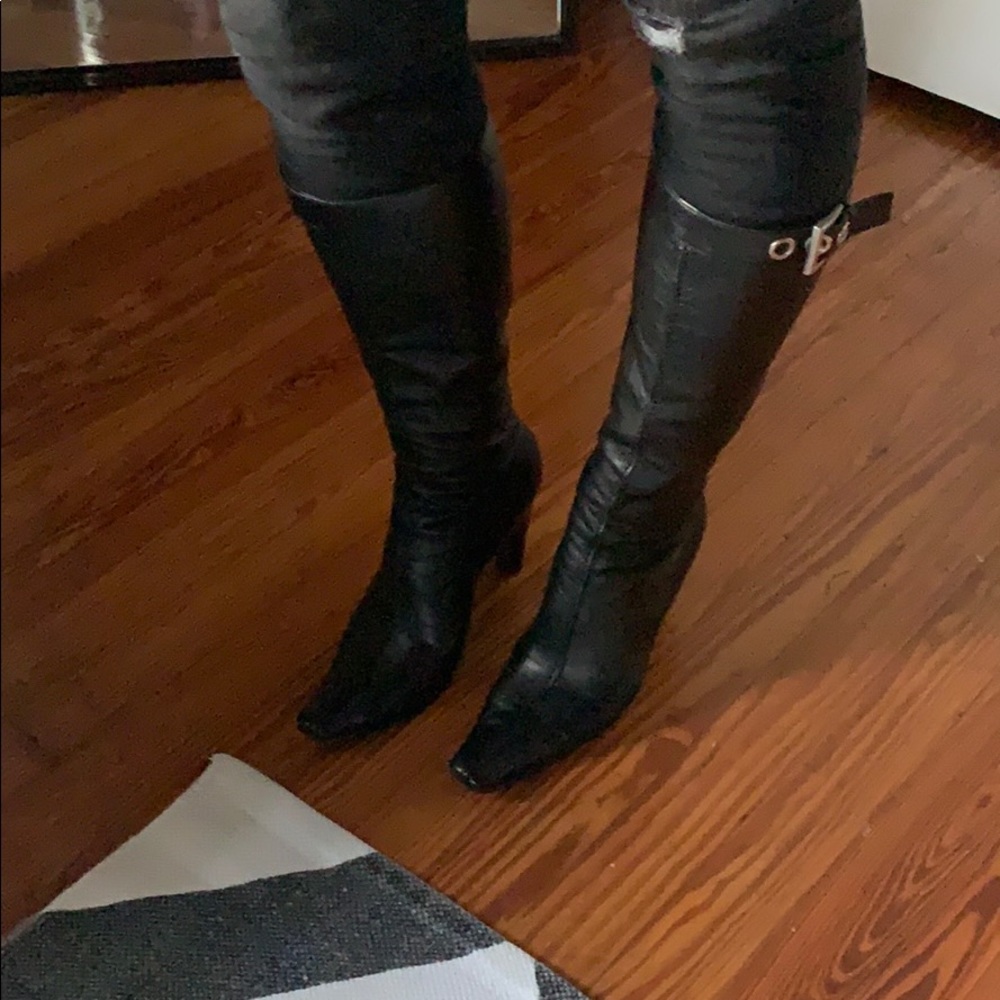 Pre Loved Prada Boots Soft Leather w/ Side  Buckle